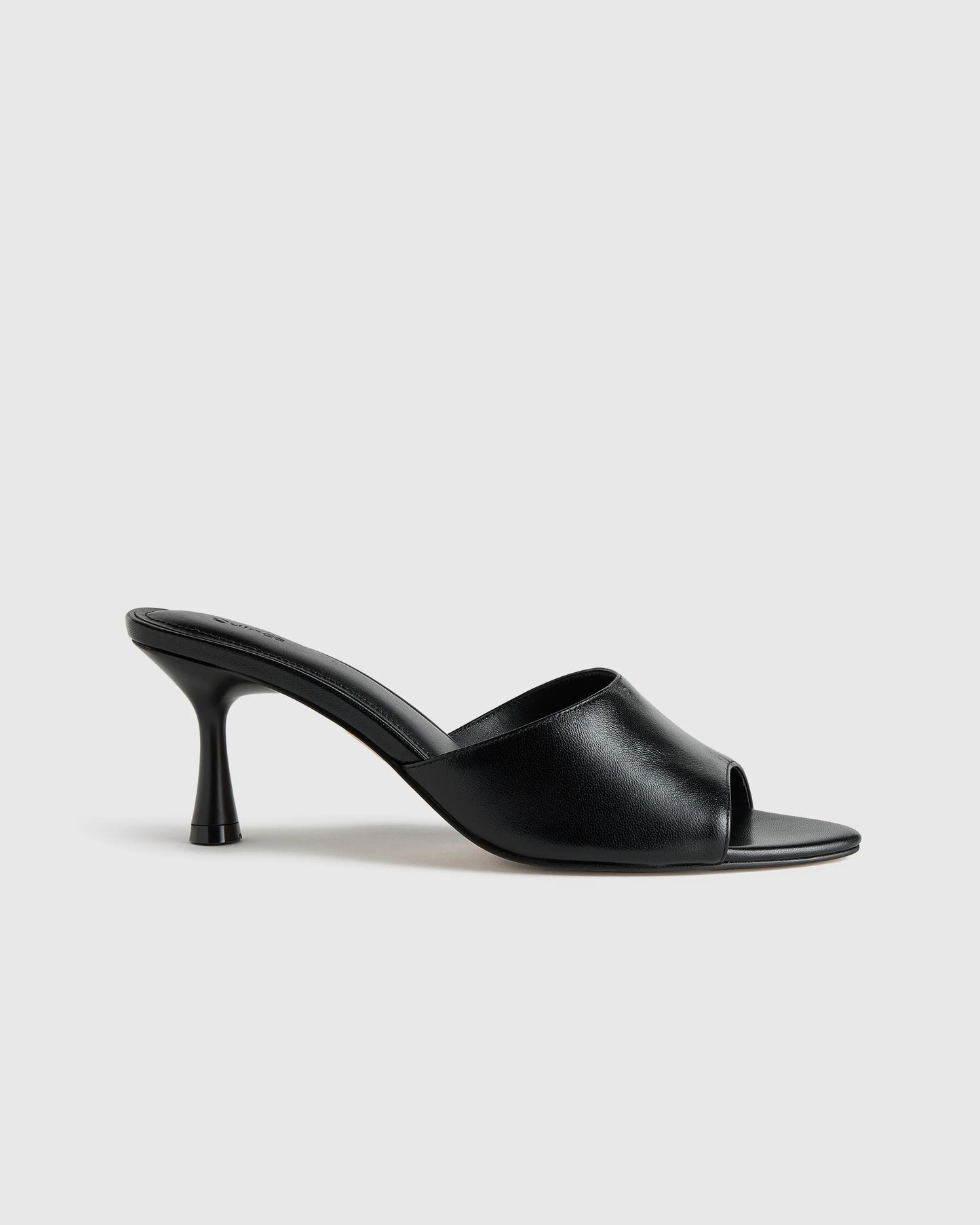 Italian Leather 65mm Stiletto Mule - 5 / Black