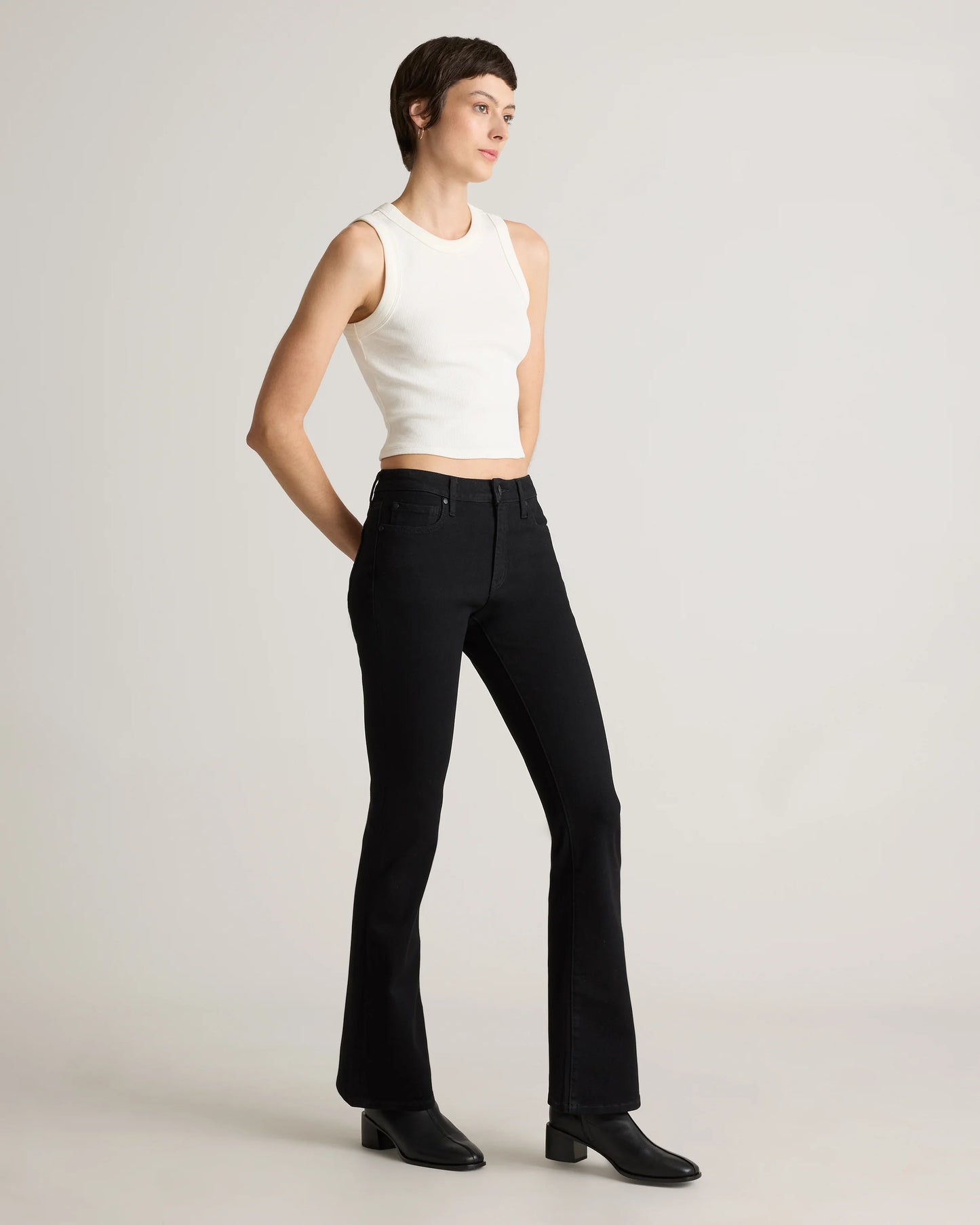 Luna Stretch Flare Jeans - 24 / Black
