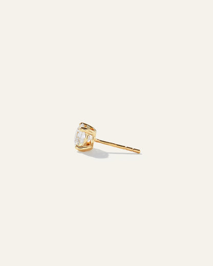 14K Gold Lab Grown Diamond Four-Prong Solitaire Studs - 1ctw - One Size / Yellow Gold