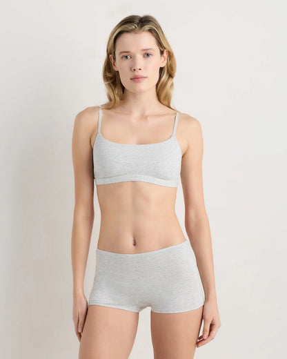 Organic Cotton Boyshort (6-pack) - XS / Black/Soft White/Ocean