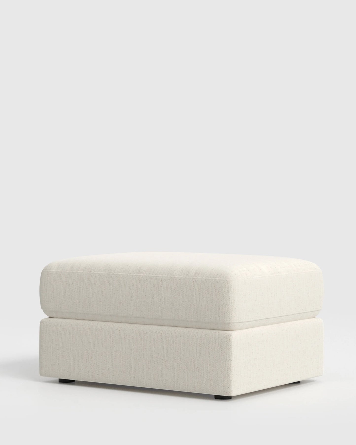 Ashford Deep Seat Ottoman in Performance Chenille Linen Blend - One Size / Sorrell