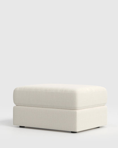 Ashford Deep Seat Ottoman in Performance Chenille Linen Blend - One Size / Sorrell