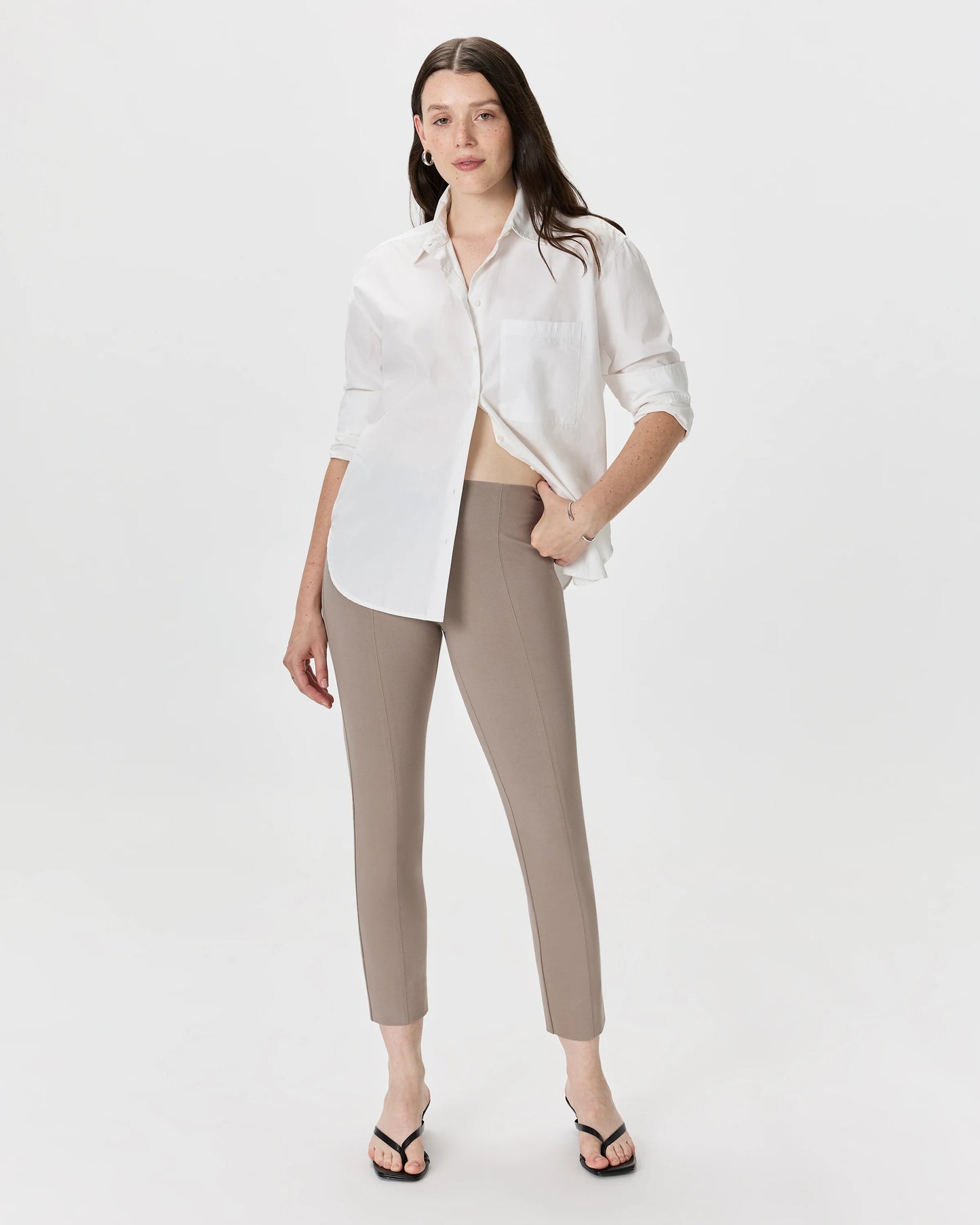 Ultra-Stretch Ponte Pintuck Ankle Pants - XS / Black