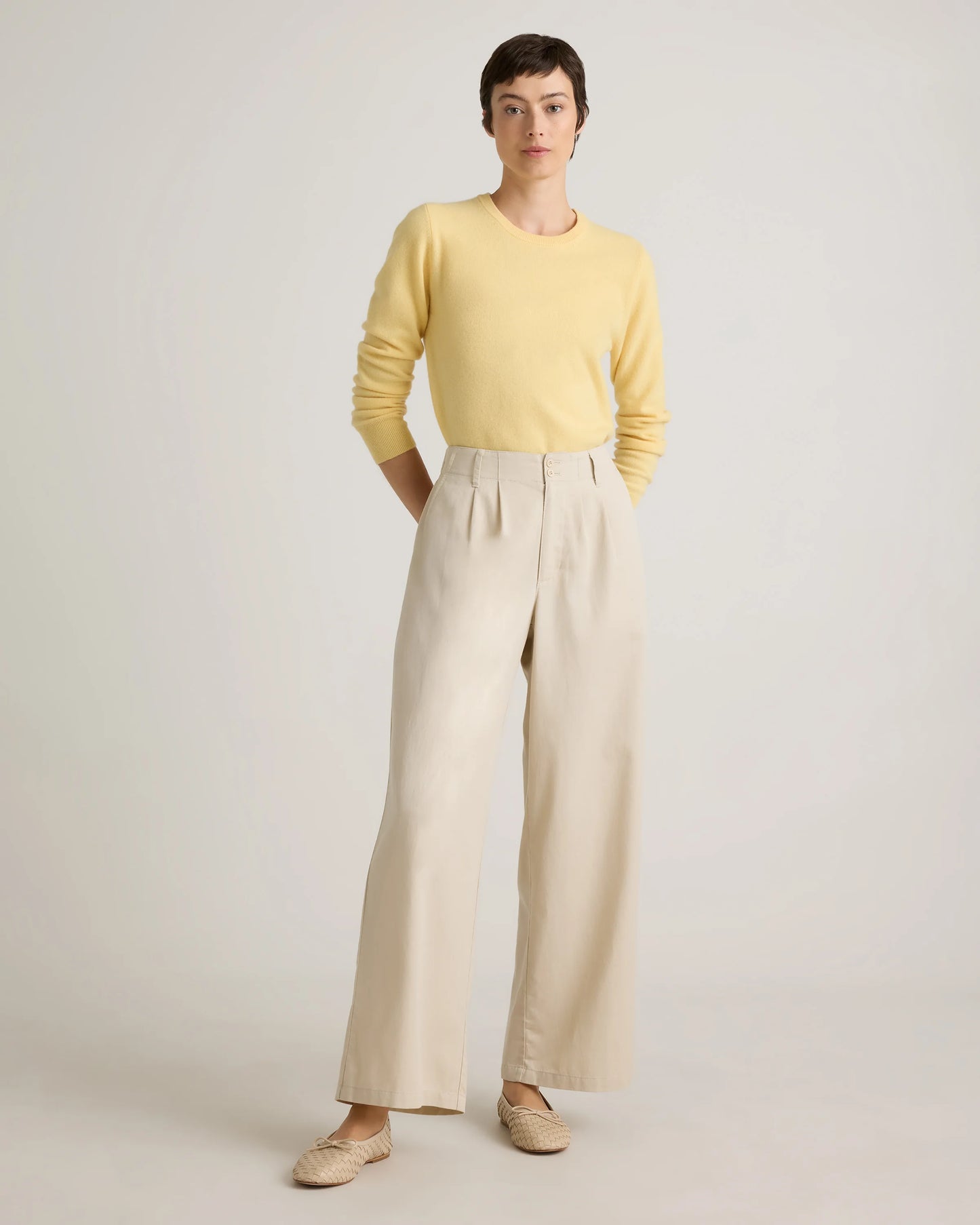 Drapey Twill Pleated Trouser - 0 / Baywood