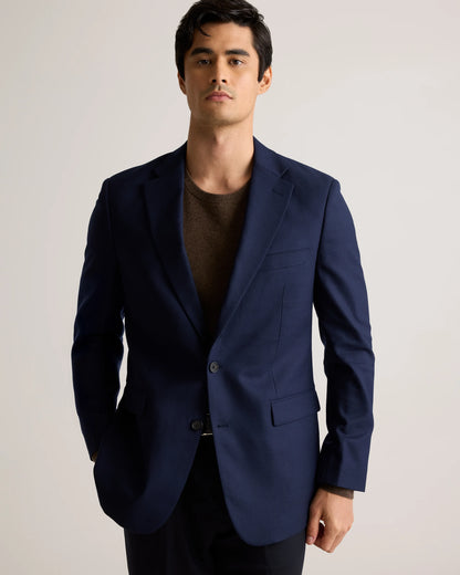 Stretch Wool Blazer - S / Grey Melange