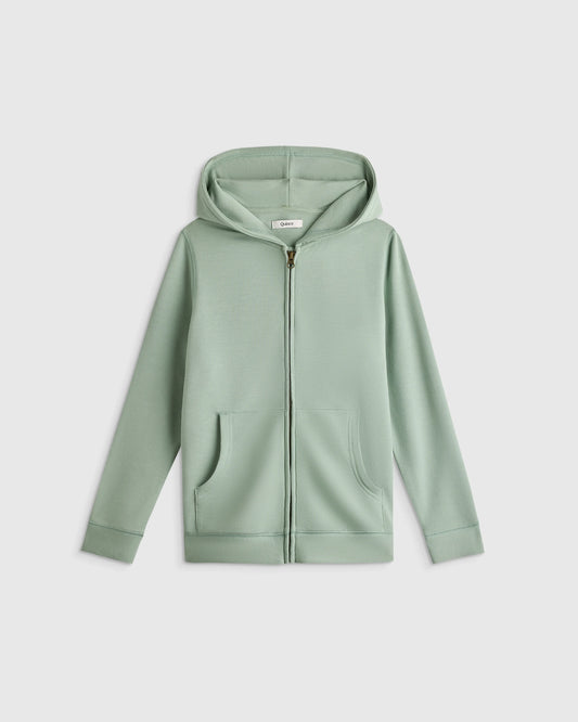 SuperSoft Fleece Zip Up Hoodie - 2T / Soft Sage