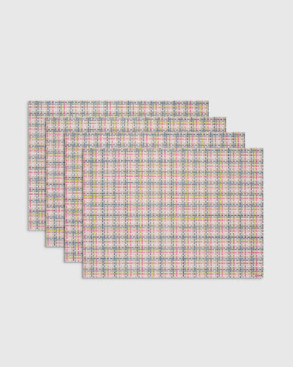Basketweave Easy-Care Rectangular Placemat, Set of 4 by Chilewich - One Size / Celadon