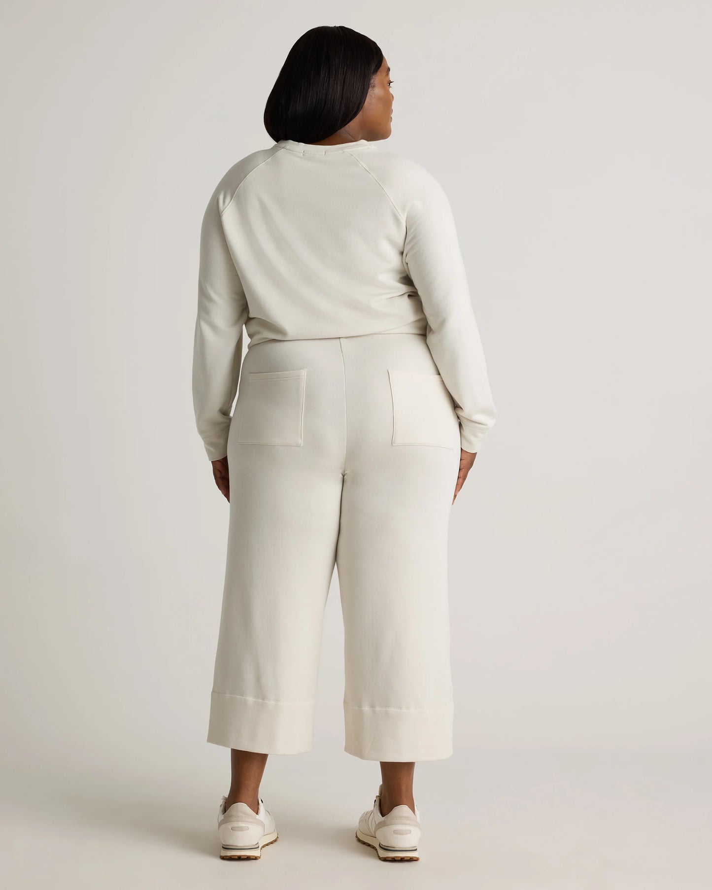 SuperSoft Fleece Cropped Wide Leg Pants - 1X / Heather Grey
