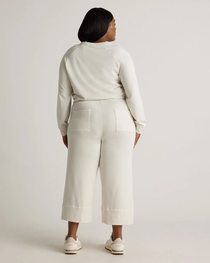 SuperSoft Fleece Cropped Wide Leg Pants - 1X / Heather Grey