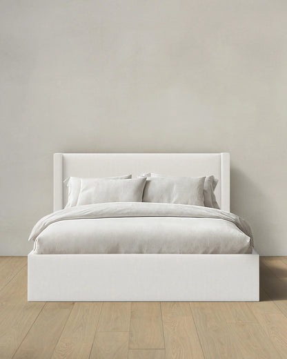 Wingback Bed in Performance Velvet - Full / Butterscotch