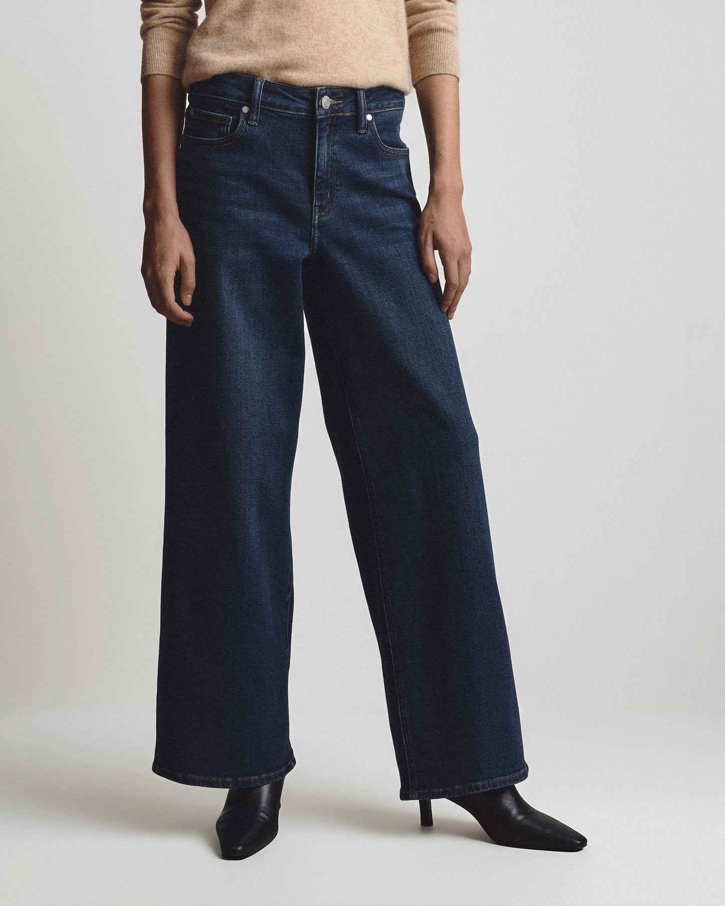 Luna Stretch Wide Leg Jeans - 24 / Frosted Blue