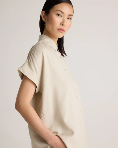 Vintage Wash Tencel Camp Shirt - XS / Taupe Brown