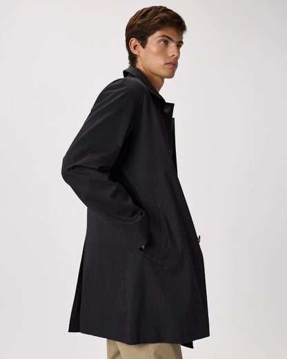 Comfort Stretch Trench Coat - S / Midnight Black