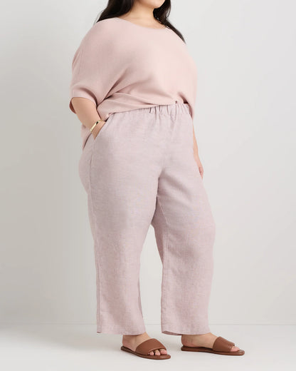 100% European Linen Pants - 1X / Bayberry Olive