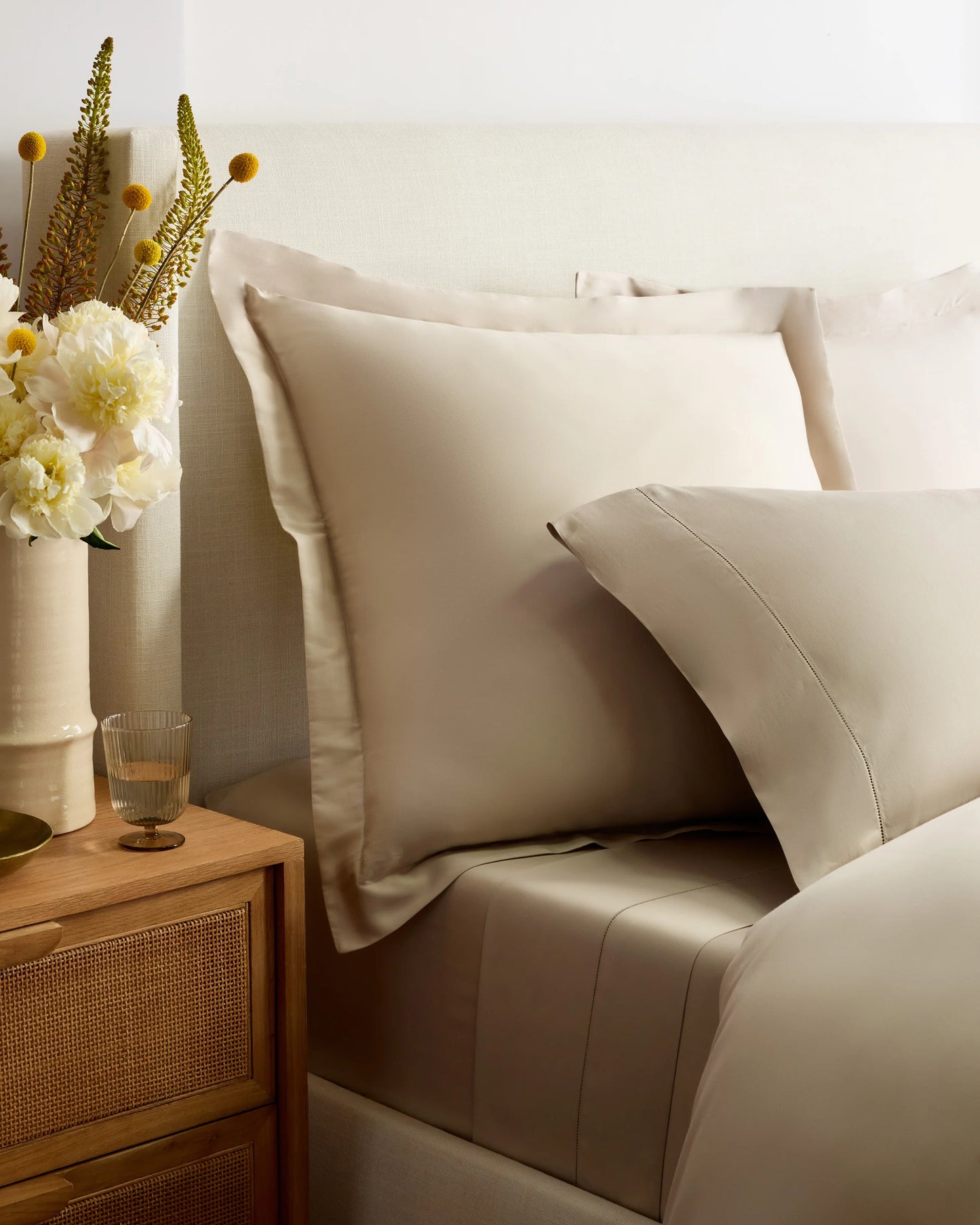 Signature Giza Cotton Sateen Euro Sham - Euro / Mineral