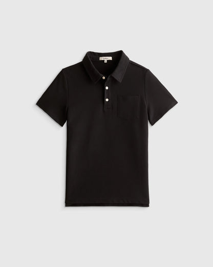 Organic Cotton Short Sleeve Pique Polo - 6 / White