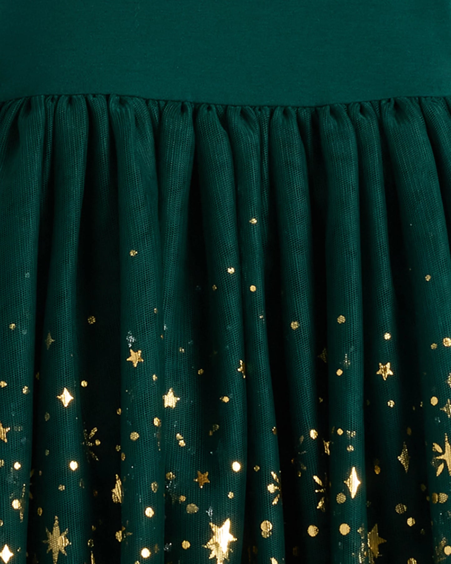 Shimmer Tulle Dress - 3-6M / Forest Green
