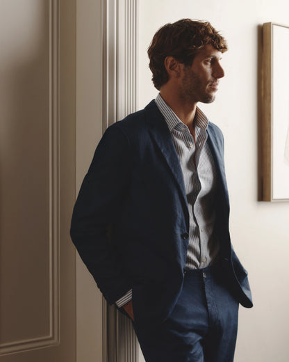 100% European Linen Blazer - XS / French Blue