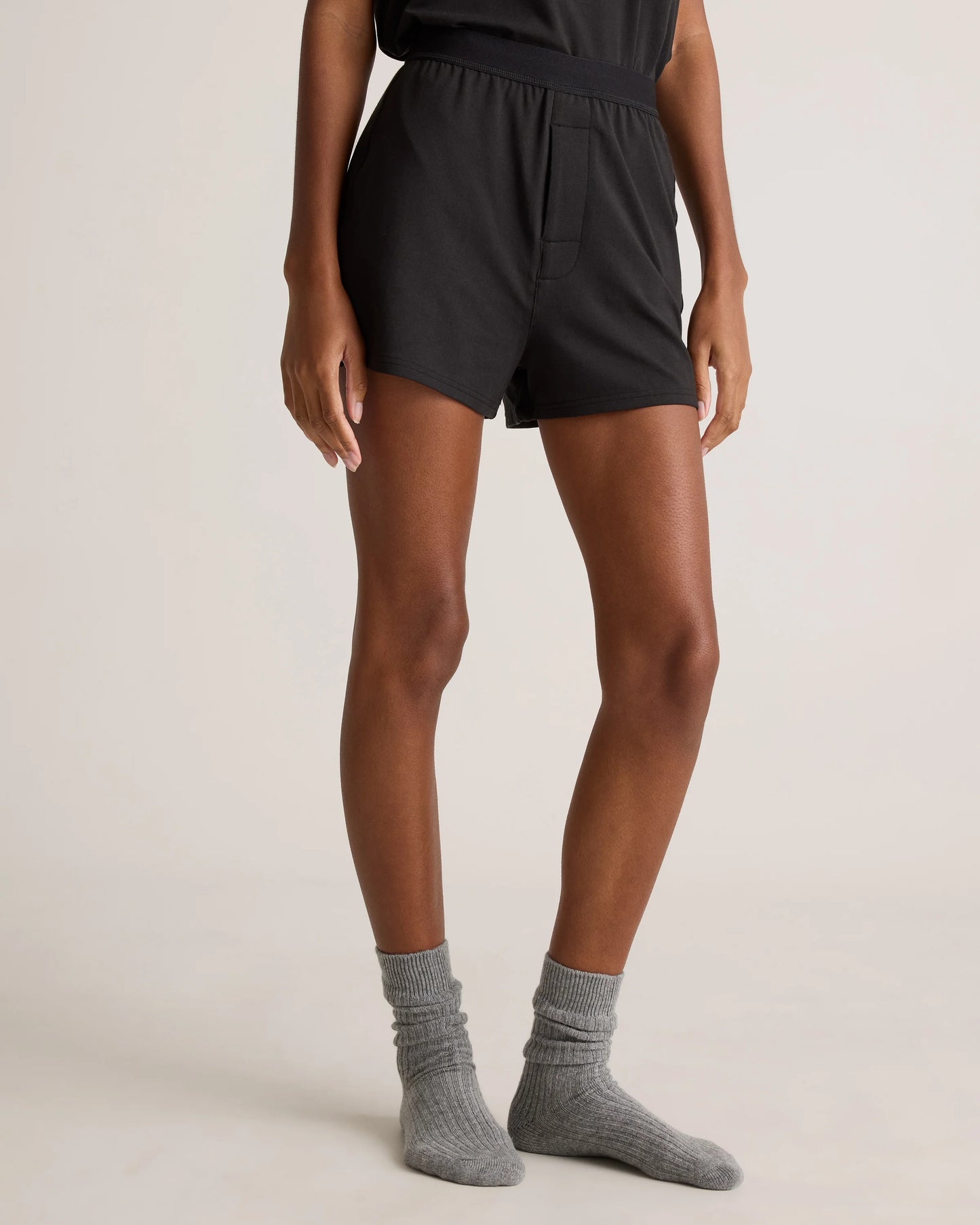Dream Lounge Oversized Short Sleeve Pajama Set - XS / Bold Black