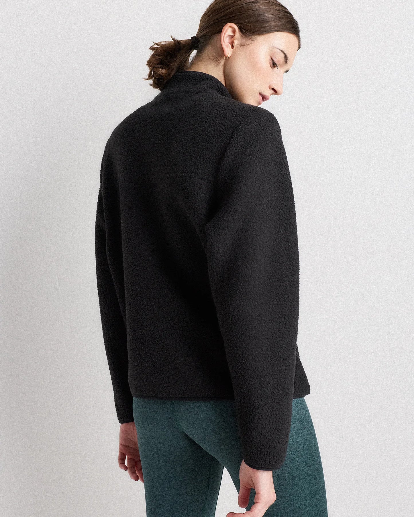 Sherpa Full-Zip Jacket - XS / Deep Navy/Spa Blue