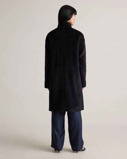 Alpaca-Wool Stand Collar Coat - XS / Rustic Brown