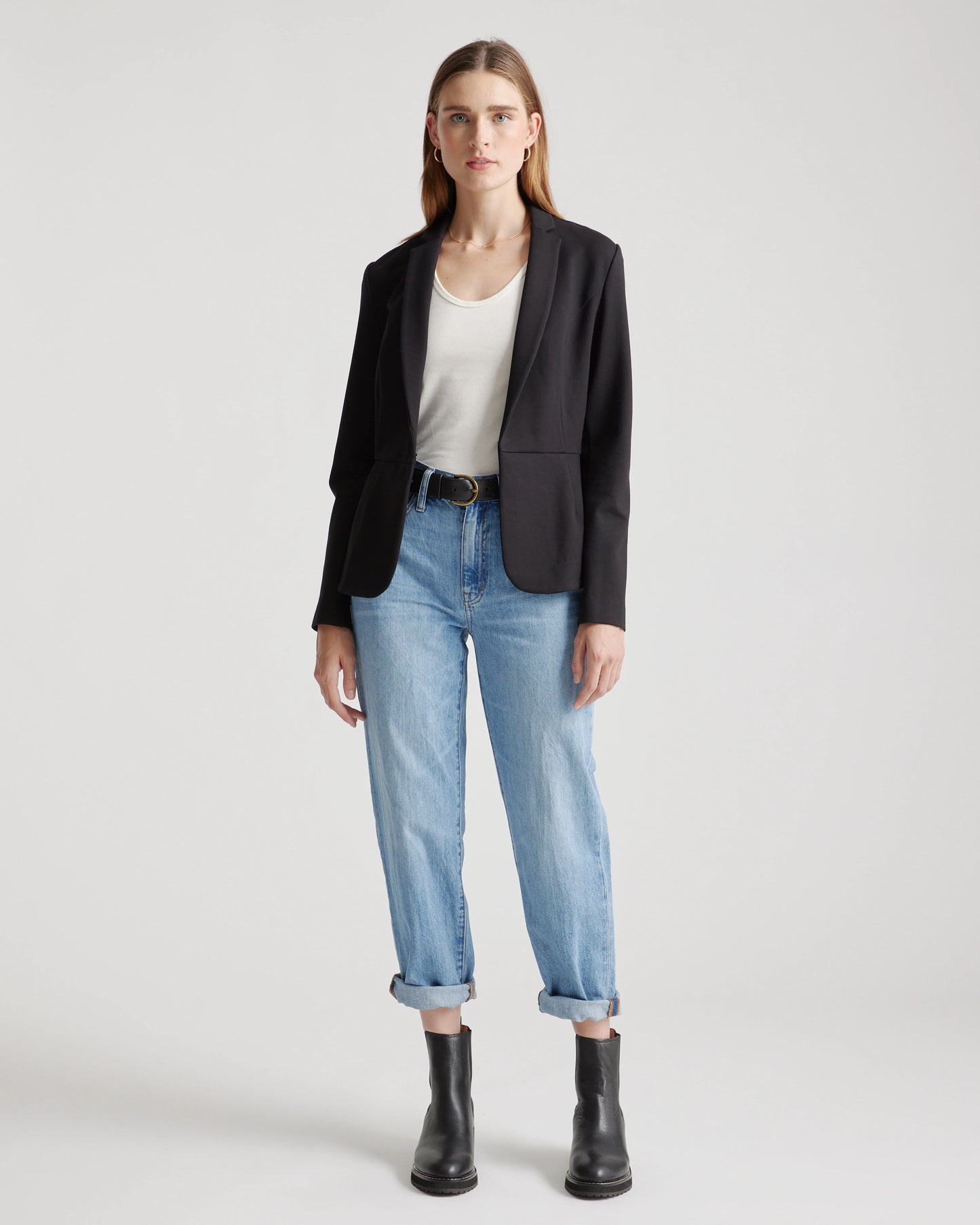Ultra-Stretch Ponte Blazer - XS / Black