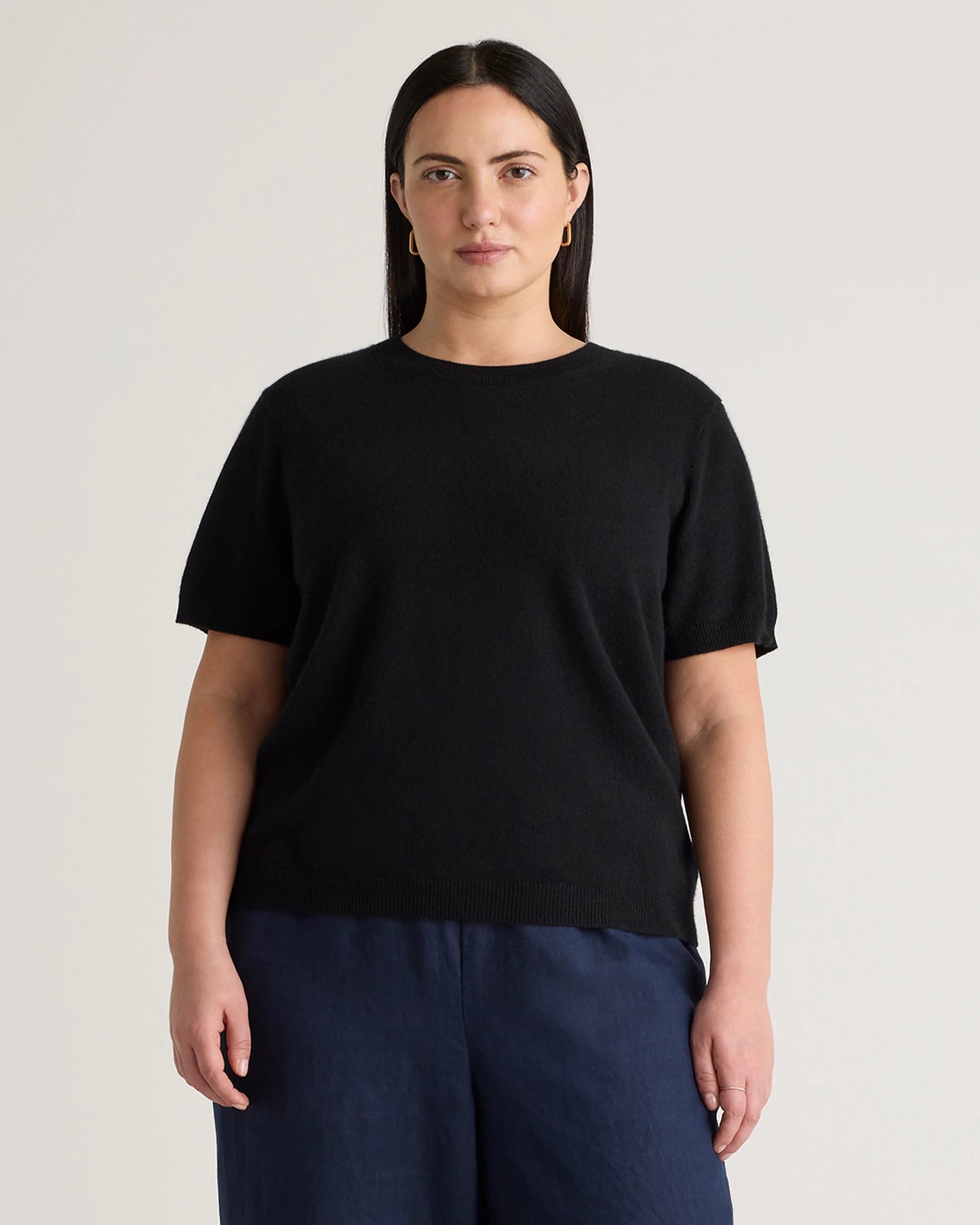 Mongolian Cashmere Tee - 1X / Heather Vintage Pink