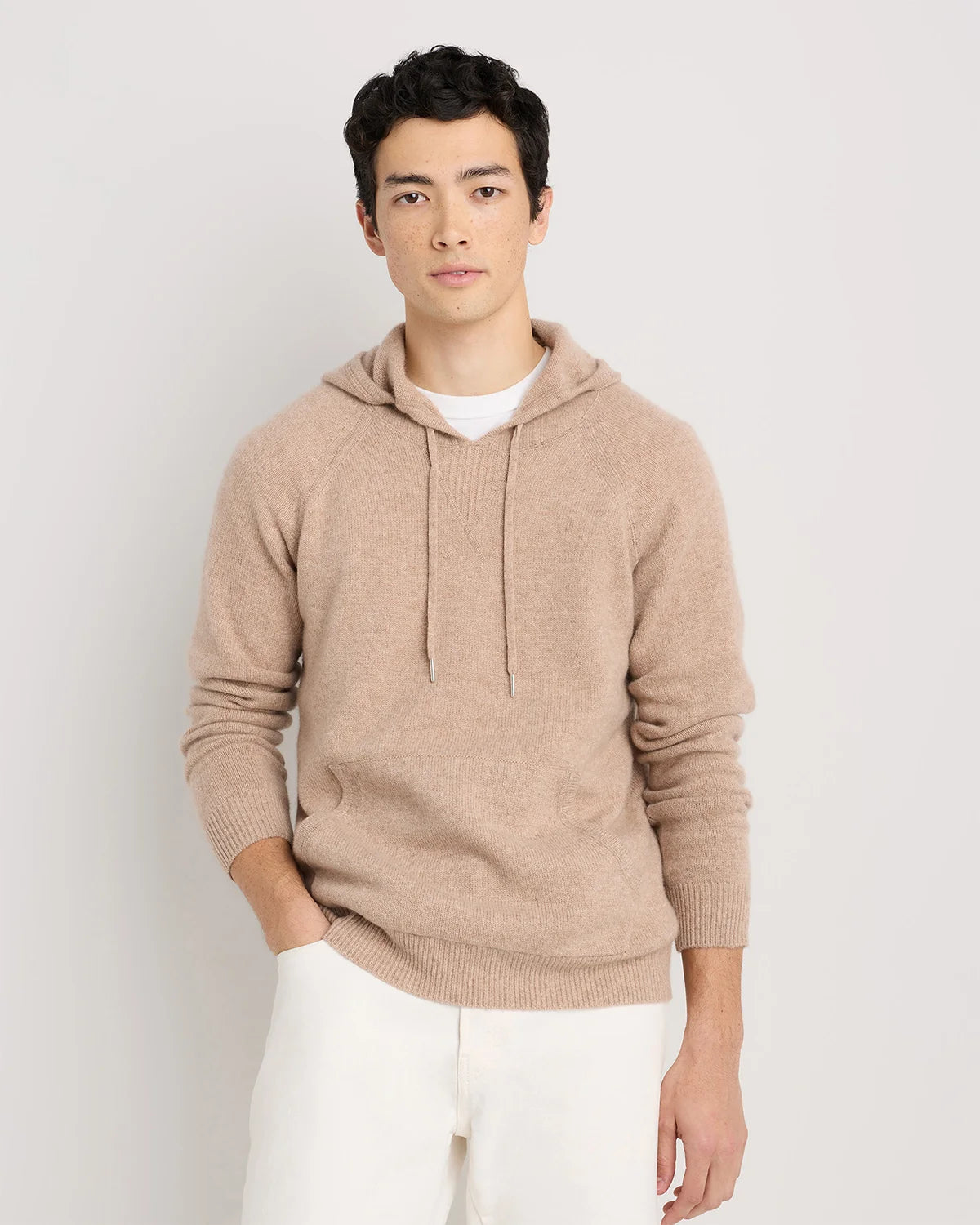 Mongolian Cashmere Pullover Hoodie - XS / Sea Spray Green