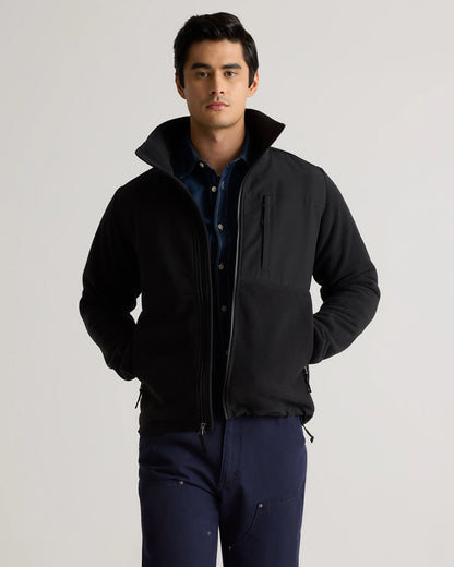 Polar Fleece Full-Zip Jacket - S / Gravel/Bold Black