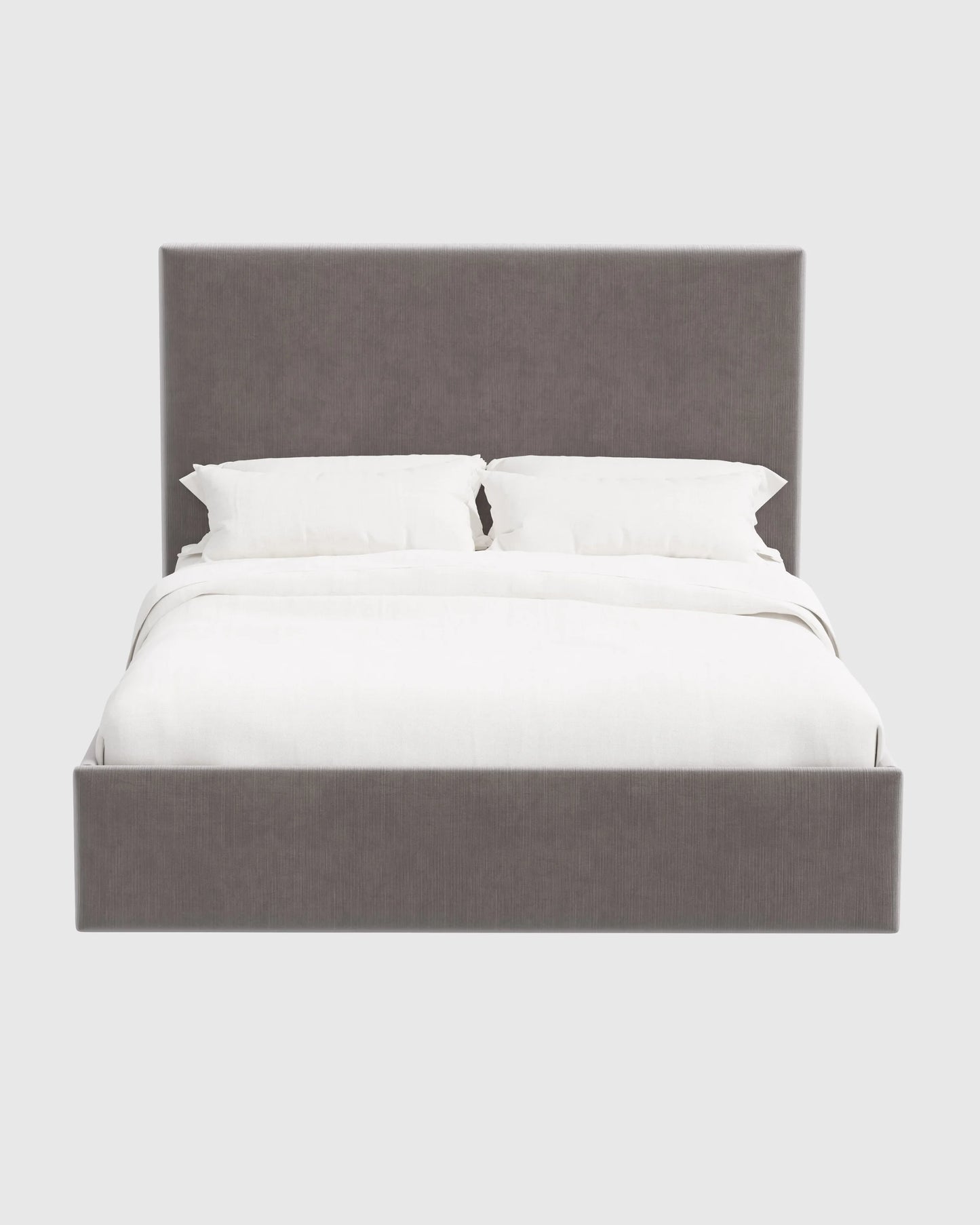 Square Bed in Performance Velvet - Full / Butterscotch