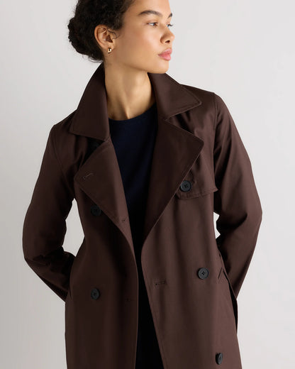 Comfort Stretch Trench Coat - XS / Navy