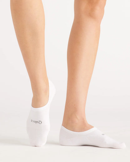 Everyday Lightweight Cotton No-Show Socks (4-pack) - S / White
