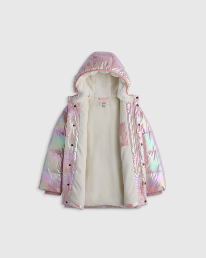 Heavyweight Down Puffer Coat - 2T / Purple Floral