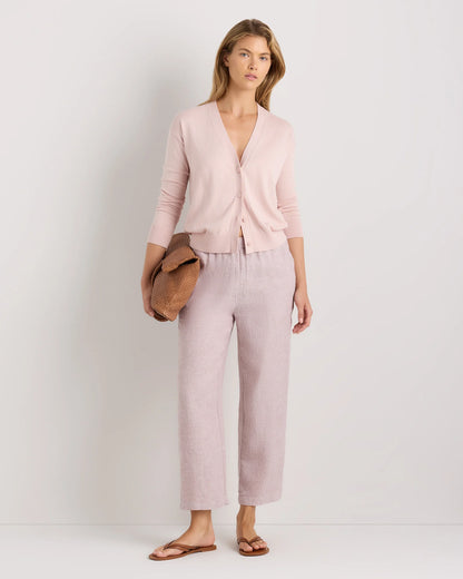 100% European Linen Pants - XS / White