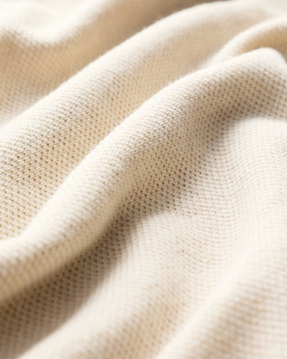 100% Organic Cotton Pique Crewneck Sweater - S / Moonstone Blue
