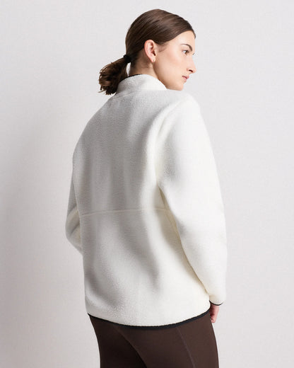 Sherpa Half-Zip Jacket - XS / Deep Navy/Spa Blue
