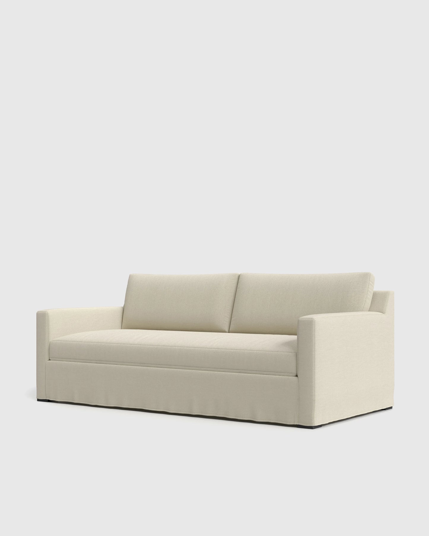 Ellery Slipcover Sofa in Performance Linen - 7ft / Sand