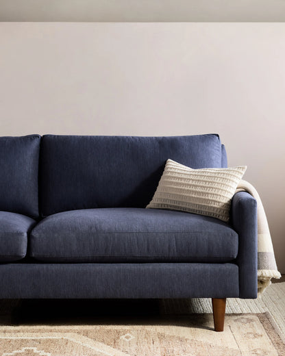 Atlas Midcentury Sofa in Performance Chenille Linen Blend - 6ft / Snow