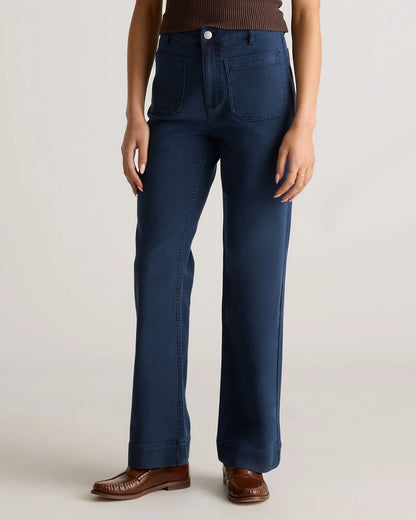French Terry Wide Leg Pants - 0 / Bayberry Olive