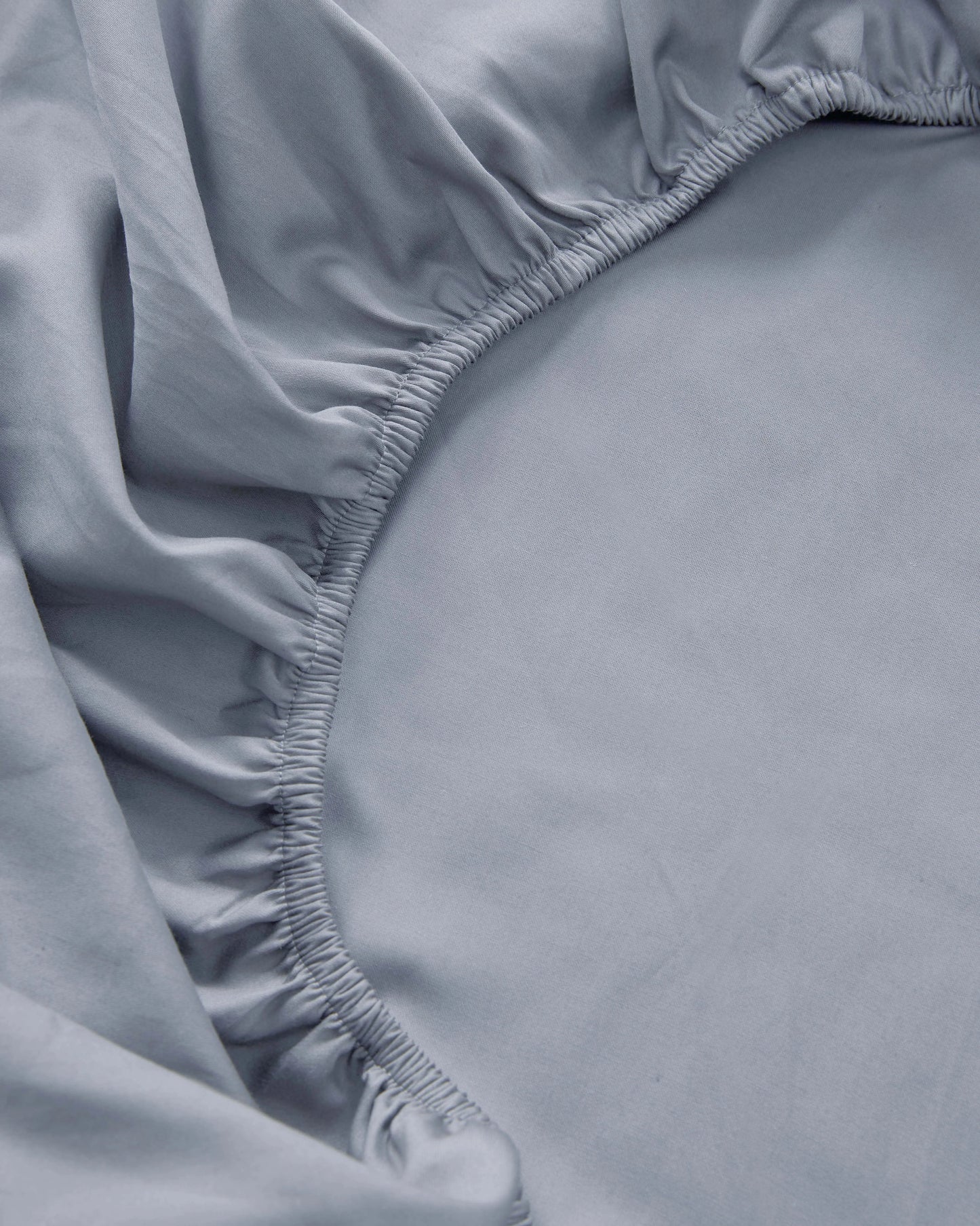 Luxury Organic Sateen Fitted Sheet Set - Cal King / Light Blue