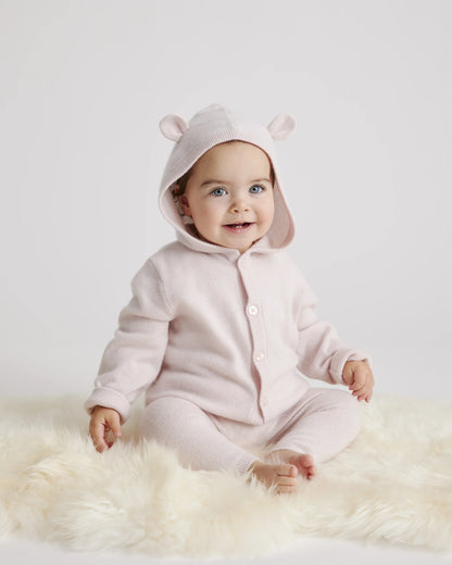 Washable Cashmere Hooded Cardigan - 0-3M / Oatmeal