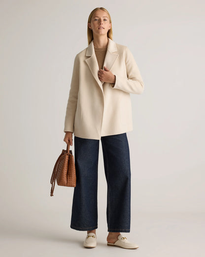 100% Mongolian Cashmere Double-Faced Open Blazer - XS / Camel