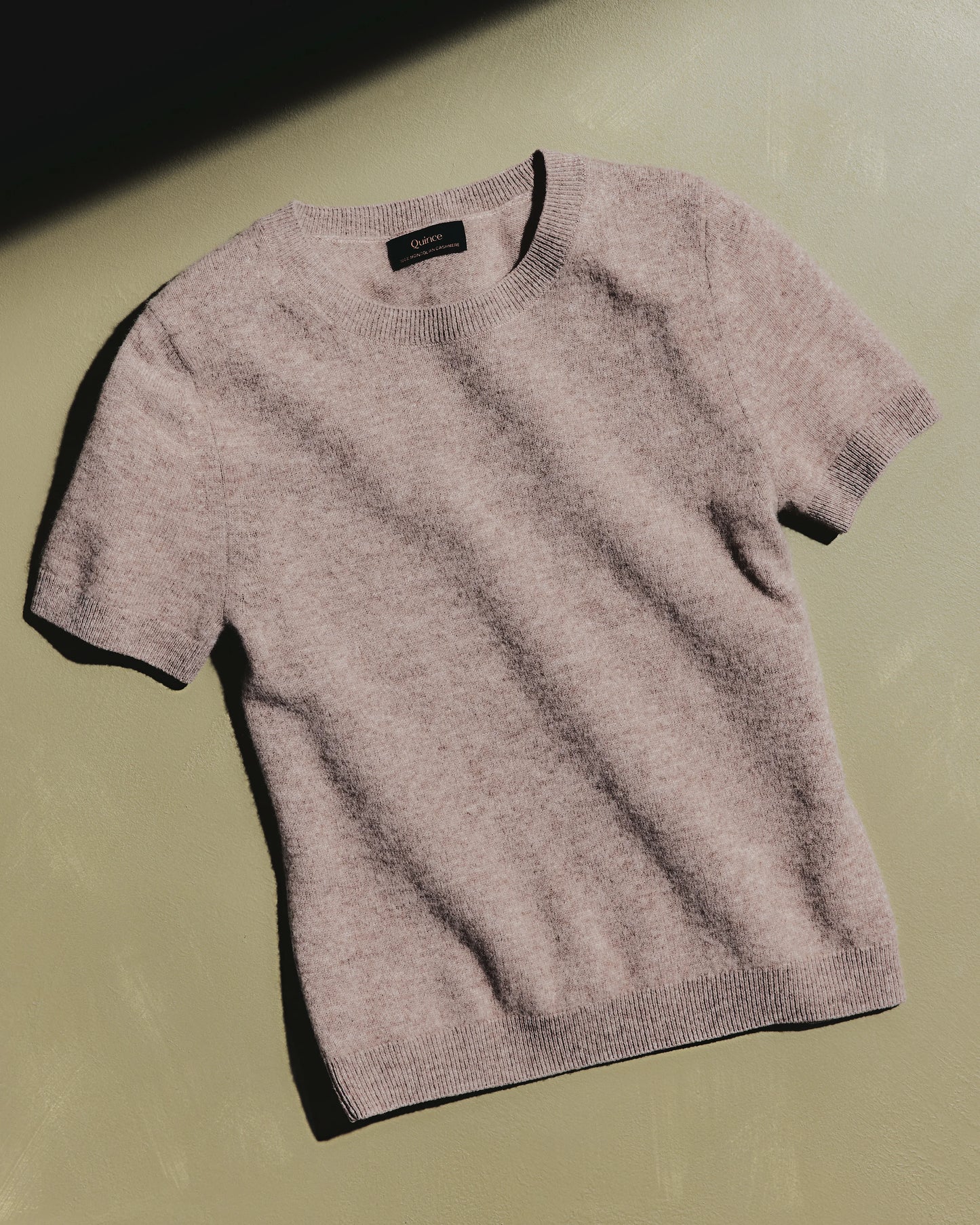 Mongolian Cashmere Tee - XS / Pale Custard Yellow