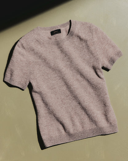 Mongolian Cashmere Tee - XS / Pale Custard Yellow