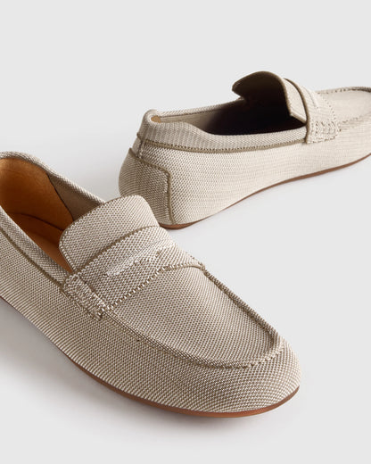 Recycled Knit Driving Loafer - 7 / Wheat
