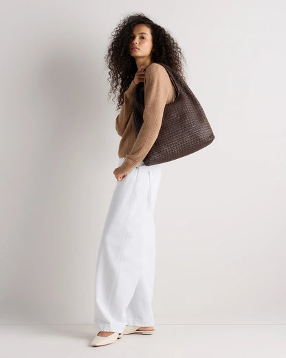 Elodie Handwoven Shoulder Bag - One Size / Black