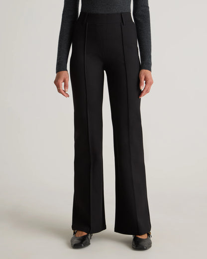 Ultra-Stretch Ponte Flare Leg Pants - XS / Espresso