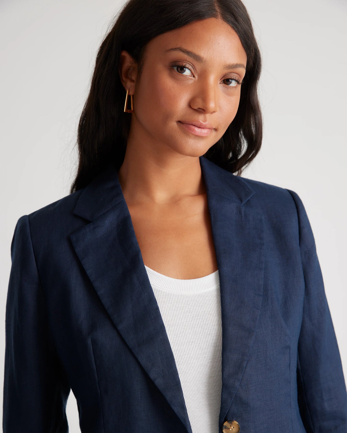 100% European Linen Structured Blazer - XS / French Blue