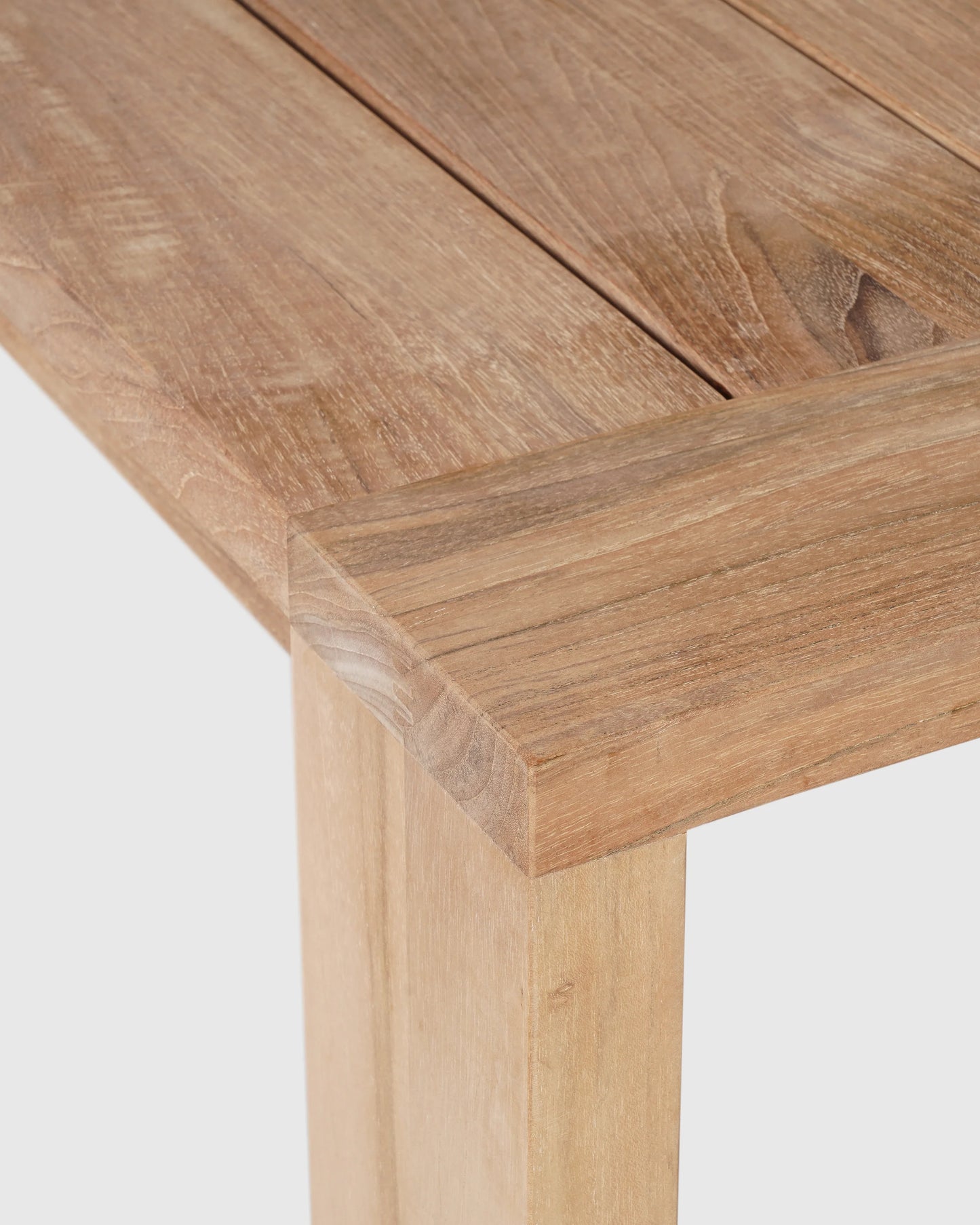 Linear Solid Teak Outdoor Dining Table - 72" / Natural Teak