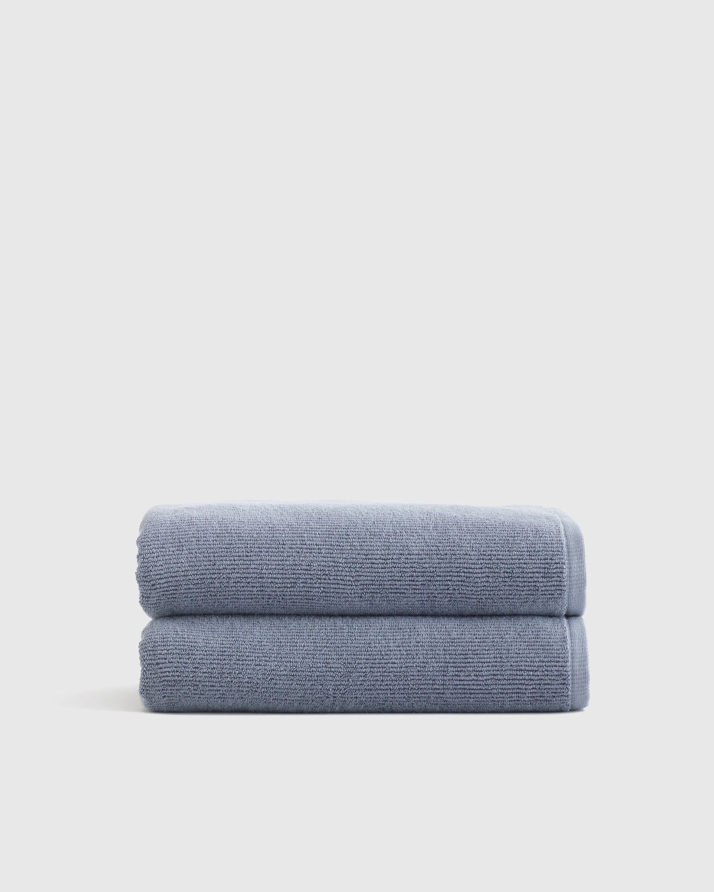 Turkish Ribbed Quick Dry Bath Towel (Set of 2) - One Size / Mineral